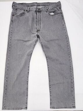 Levi's 501 Grey Button Fly Denim Jeans. 38 × 30